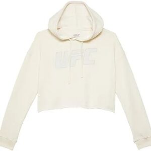 UFC Cream Cropped Oversized Hoodie